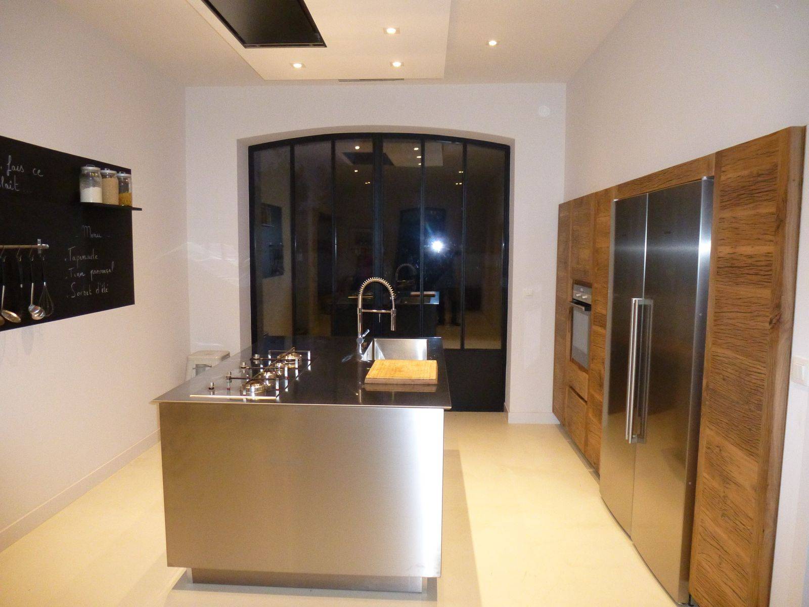 ilot central tout inox