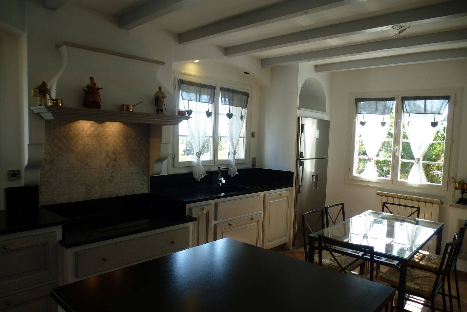 plan de travail en granit noir